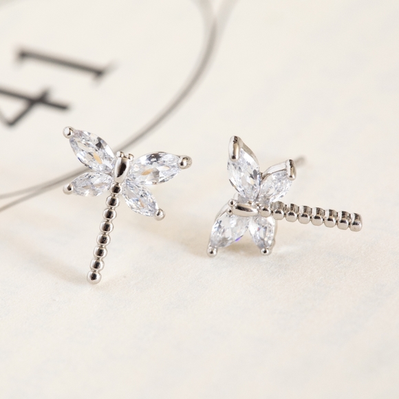 Sparkling Dragonfly Studs - Only 4 left! - Picture 6 of 9